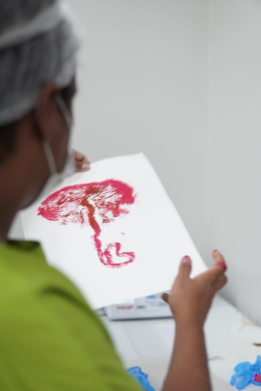 Registro artístico da placenta